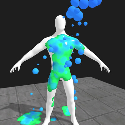 Real-time surface painting system in Unity